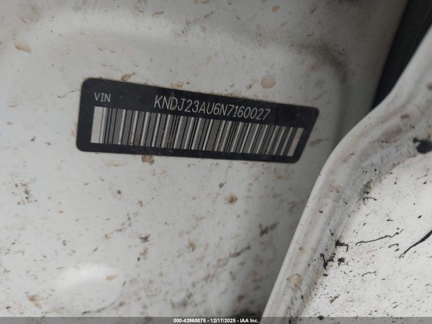 2022 Kia Soul Lx VIN: KNDJ23AU6N7160027 Lot: 43965078