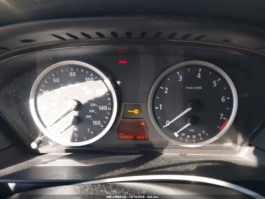 2007 BMW 525I VIN: WBANE535X7CY04047 Lot: 43965103