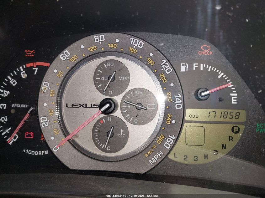 2001 Lexus Is 300 VIN: JTHBD182X10008096 Lot: 43965110