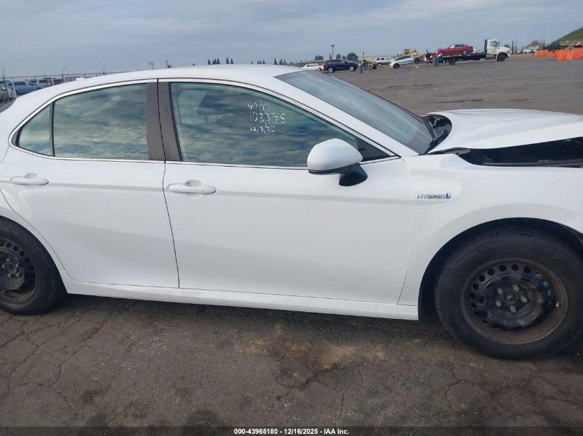 2021 Toyota Camry Le Hybrid VIN: 4T1C31AK8MU025362 Lot: 43965180