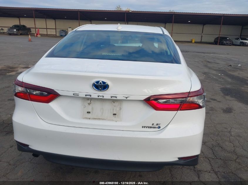 2021 Toyota Camry Le Hybrid VIN: 4T1C31AK8MU025362 Lot: 43965180