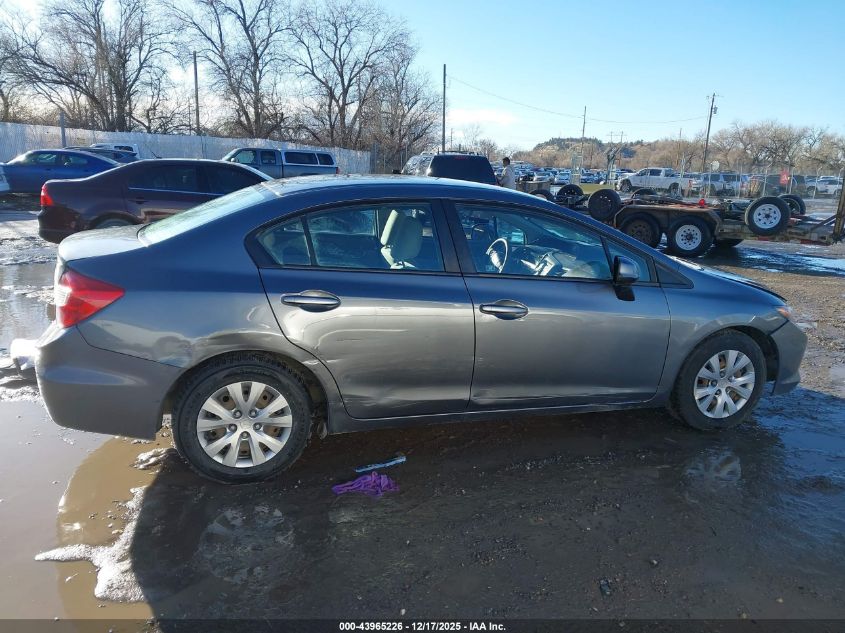 2012 Honda Civic Lx VIN: 19XFB2F5XCE094161 Lot: 43965226