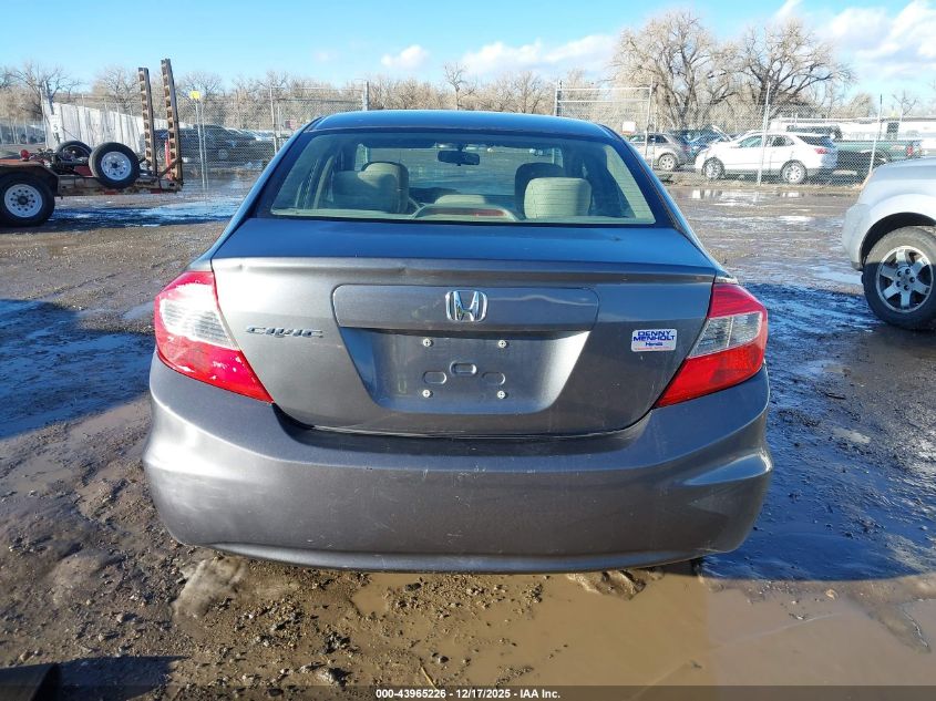 2012 Honda Civic Lx VIN: 19XFB2F5XCE094161 Lot: 43965226