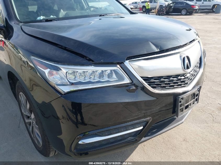 2016 Acura Mdx Technology Acurawatch Plus Packages/Technology Package VIN: 5FRYD4H41GB007393 Lot: 43965275