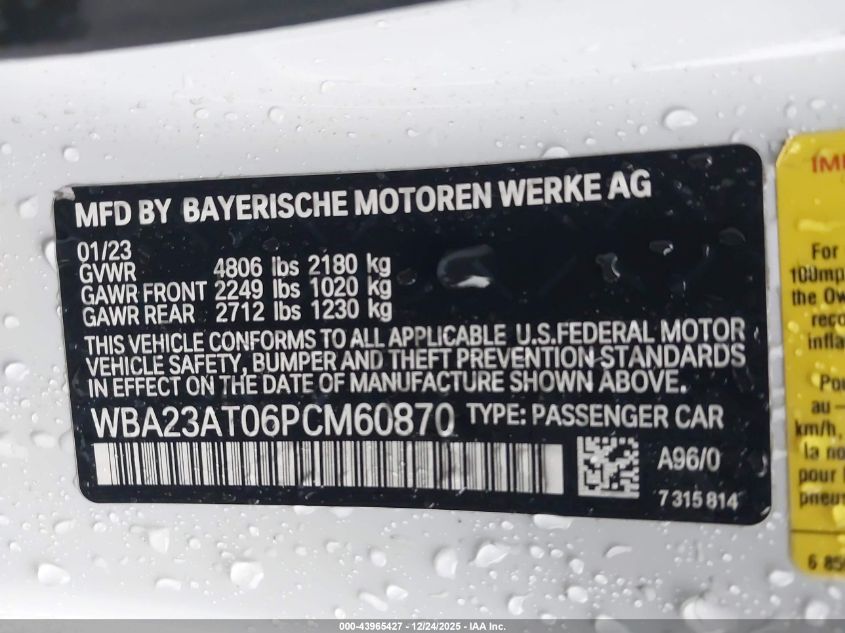 2023 BMW 4 Series - WBA23AT06PCM60870