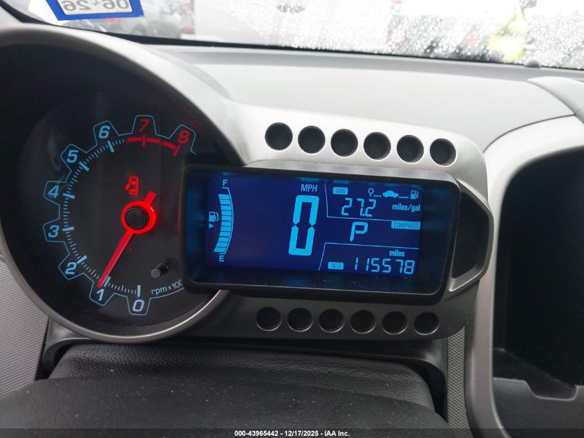 2012 Chevrolet Sonic 2Lt VIN: 1G1JC5SH1C4206851 Lot: 43965442