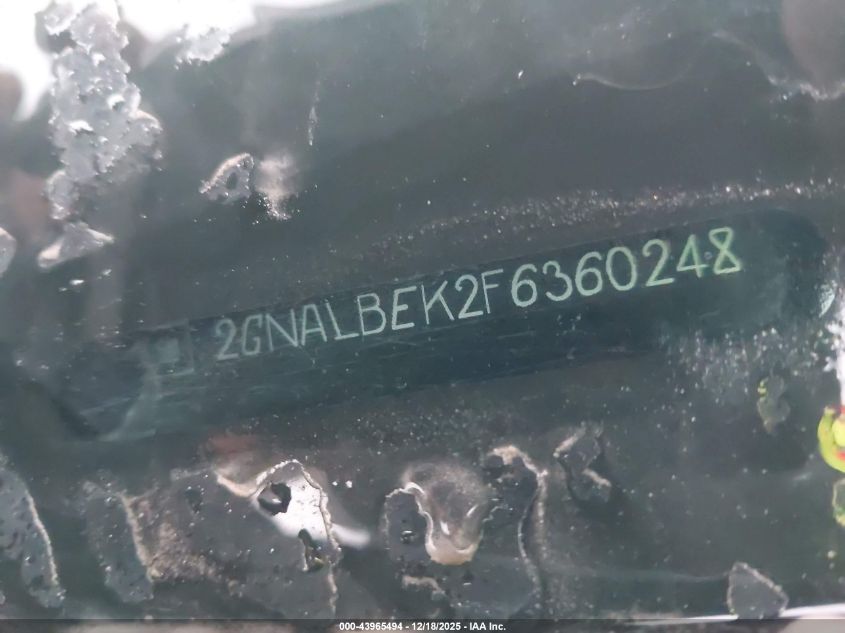 2015 Chevrolet Equinox 1Lt VIN: 2GNALBEK2F6360248 Lot: 43965494
