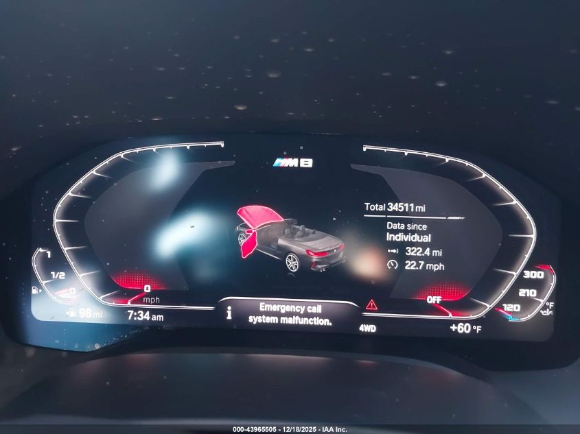 2020 BMW M8 VIN: WBSDZ0C0XLCD28138 Lot: 43965505