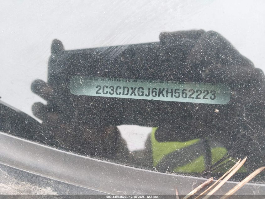 2019 Dodge Charger Scat Pack Rwd VIN: 2C3CDXGJ6KH562223 Lot: 43965522