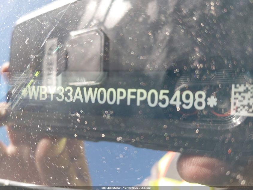 2023 BMW I4 M50 VIN: WBY33AW00PFP05498 Lot: 43965652