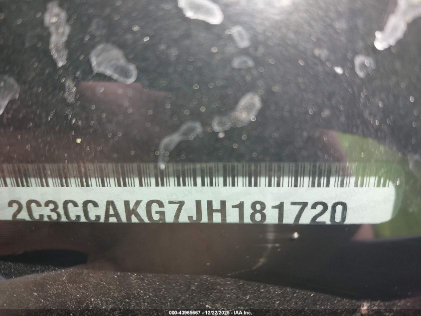 2018 Chrysler 300 Limited Awd VIN: 2C3CCAKG7JH181720 Lot: 43965667