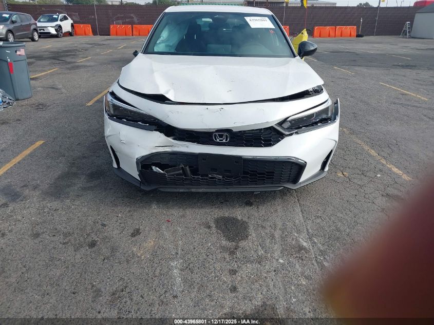 2025 Honda Civic Sedan Sport VIN: 19XFL2H8XSE031418 Lot: 43965801