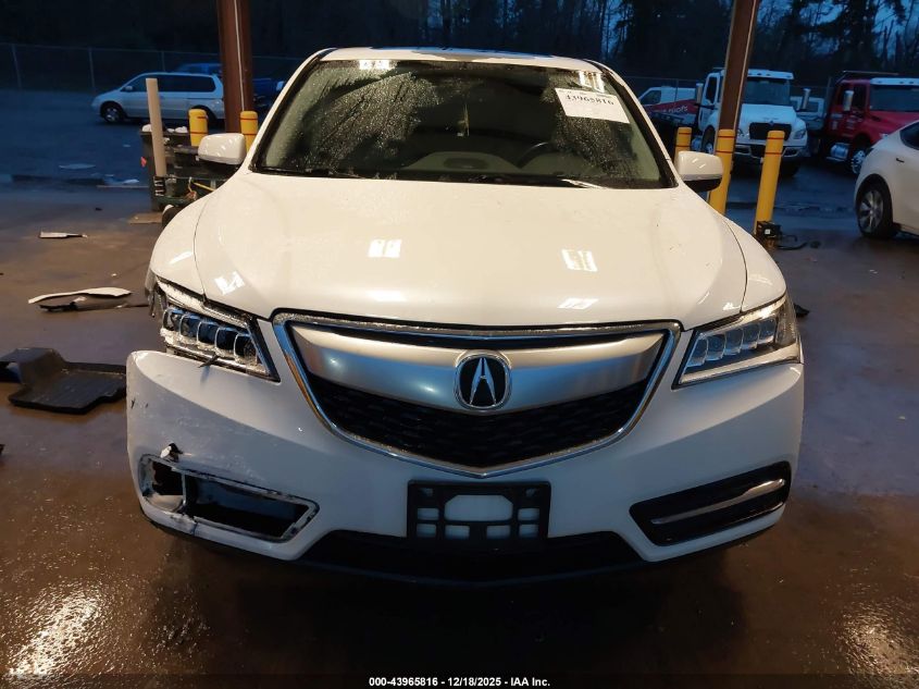 2015 Acura Mdx Technology Package VIN: 5FRYD4H40FB027617 Lot: 43965816