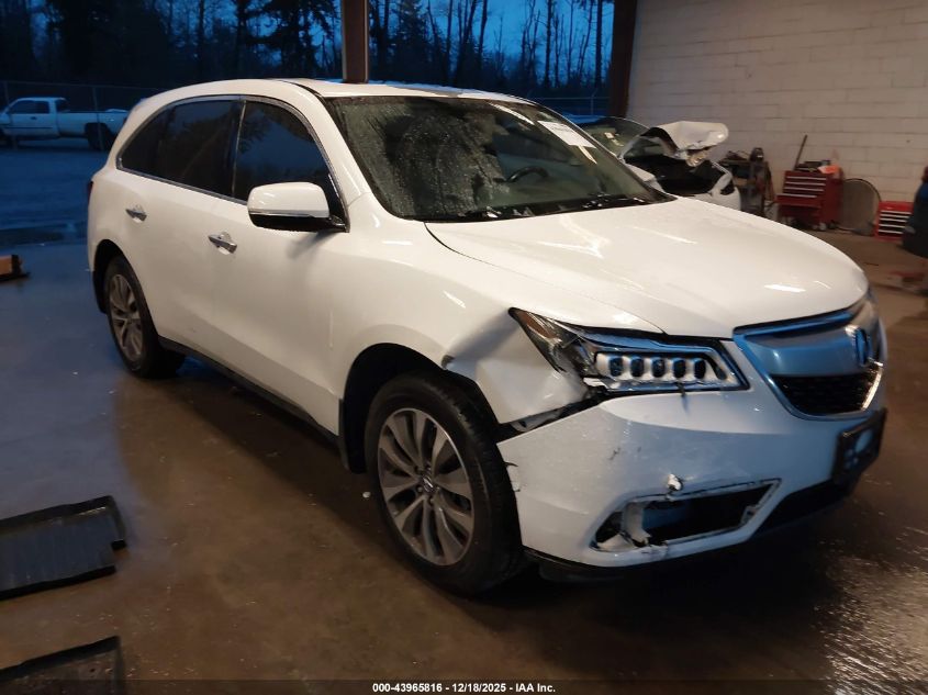 2015 Acura Mdx Technology Package VIN: 5FRYD4H40FB027617 Lot: 43965816