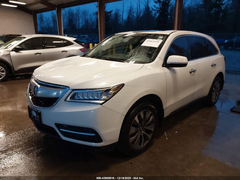 2015 Acura Mdx Technology Package VIN: 5FRYD4H40FB027617 Lot: 43965816
