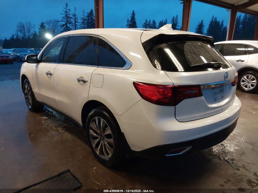 2015 Acura Mdx Technology Package VIN: 5FRYD4H40FB027617 Lot: 43965816