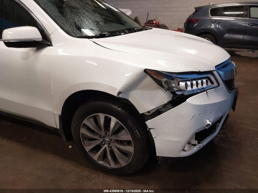 2015 Acura Mdx Technology Package VIN: 5FRYD4H40FB027617 Lot: 43965816