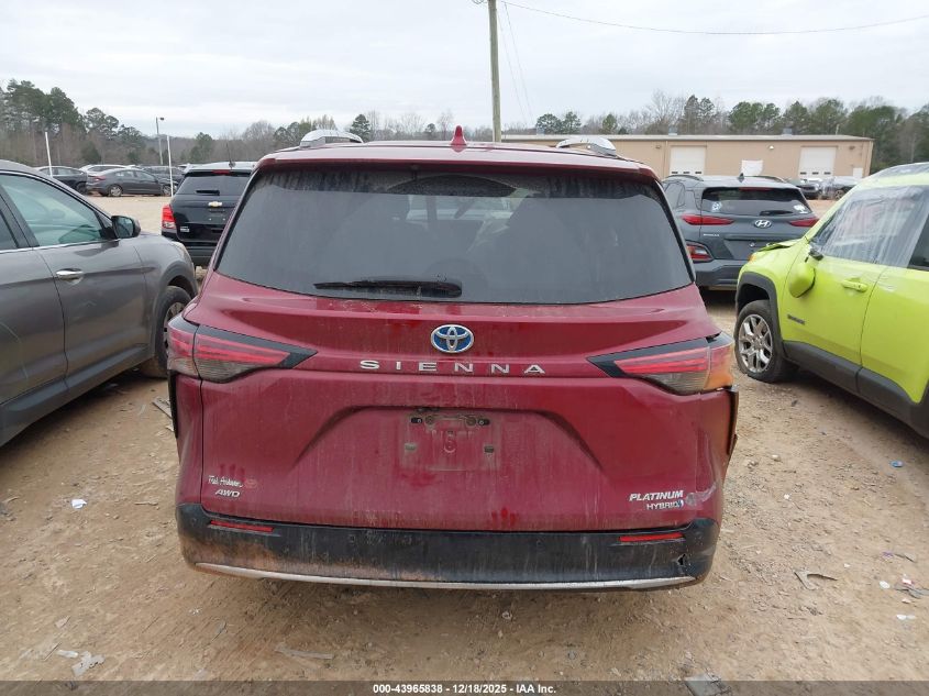 2022 Toyota Sienna Platinum VIN: 5TDESKFC1NS044218 Lot: 43965838
