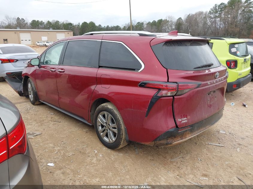 2022 Toyota Sienna Platinum VIN: 5TDESKFC1NS044218 Lot: 43965838
