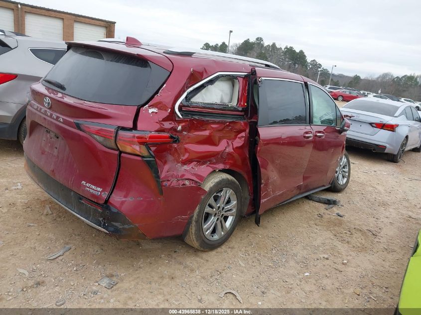 2022 Toyota Sienna Platinum VIN: 5TDESKFC1NS044218 Lot: 43965838
