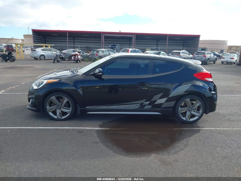 2014 Hyundai Veloster Turbo W/Black VIN: KMHTC6AEXEU200073 Lot: 43965843