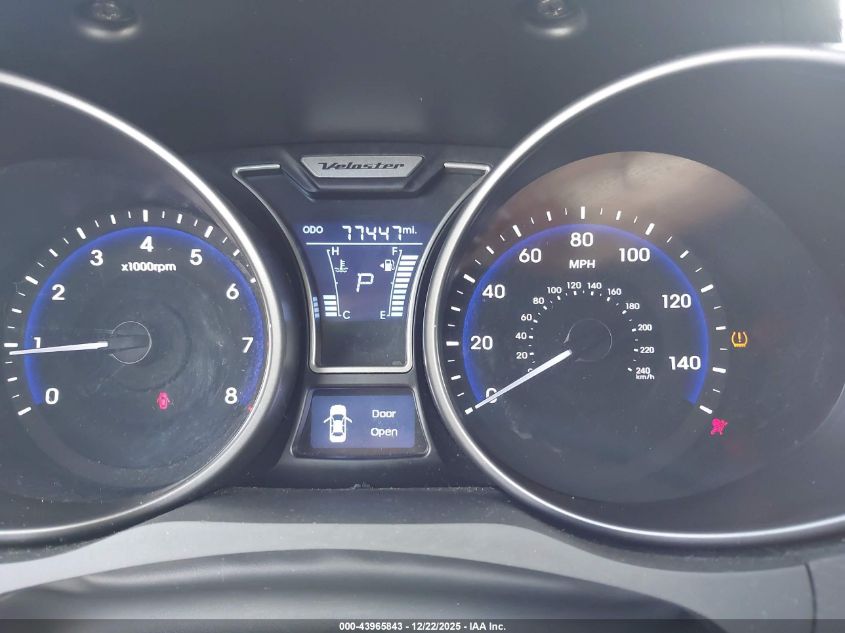 2014 Hyundai Veloster Turbo W/Black VIN: KMHTC6AEXEU200073 Lot: 43965843