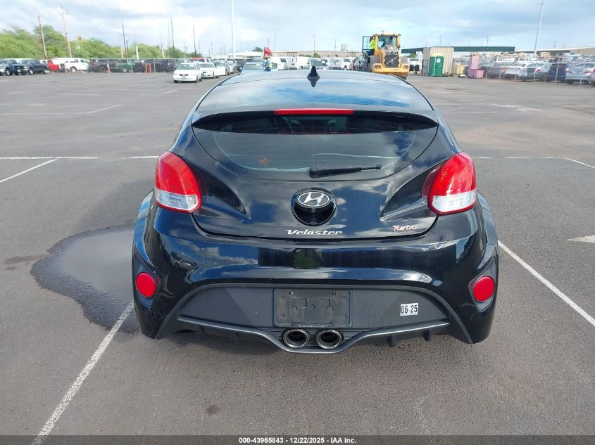 2014 Hyundai Veloster Turbo W/Black VIN: KMHTC6AEXEU200073 Lot: 43965843