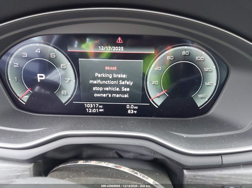 2025 Audi A5 Sportback Premium Plus 45 Tfsi S Line Quattro S Tronic VIN: WAUFACF57SA000518 Lot: 43965909