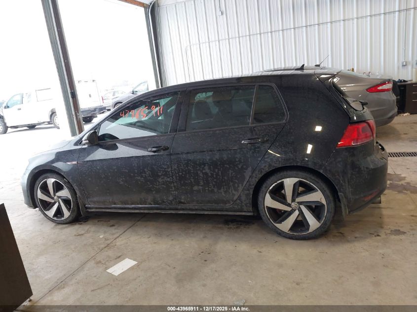 2017 Volkswagen Golf Gti Autobahn 4-Door VIN: 3VW447AU8HM003606 Lot: 43965911