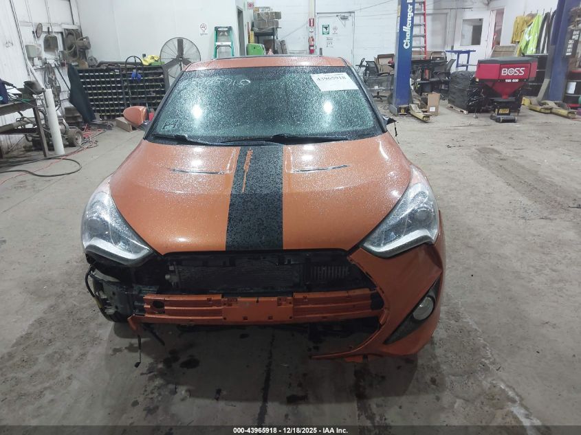 2014 Hyundai Veloster Turbo W/Black VIN: KMHTC6AE4EU188938 Lot: 43965918