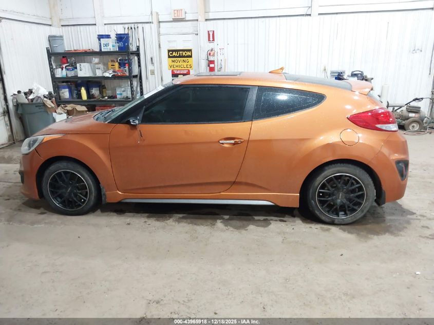 2014 Hyundai Veloster Turbo W/Black VIN: KMHTC6AE4EU188938 Lot: 43965918