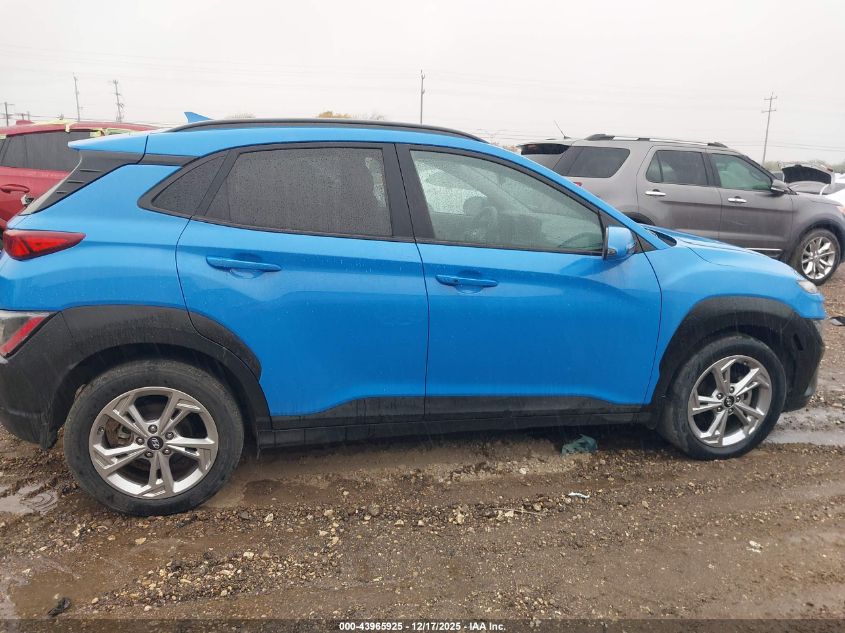 2022 Hyundai Kona Sel VIN: KM8K62AB9NU903763 Lot: 43965925