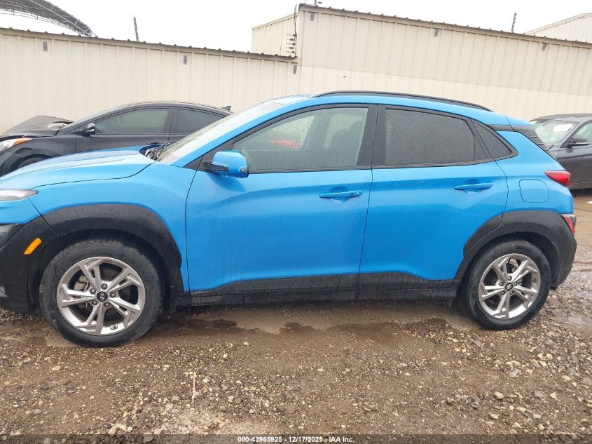 2022 Hyundai Kona Sel VIN: KM8K62AB9NU903763 Lot: 43965925