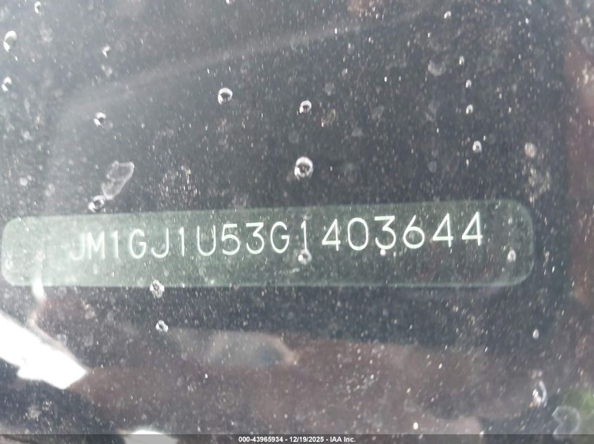 2016 Mazda Mazda6 I Sport VIN: JM1GJ1U53G1403644 Lot: 43965934