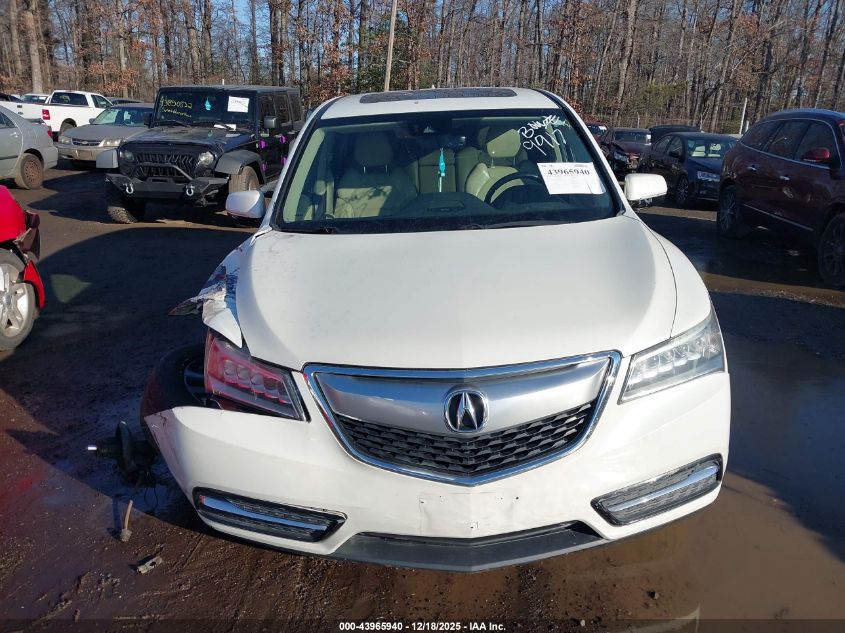 2016 Acura Mdx Technology Acurawatch Plus Packages/Technology Package VIN: 5FRYD4H45GB059917 Lot: 43965940