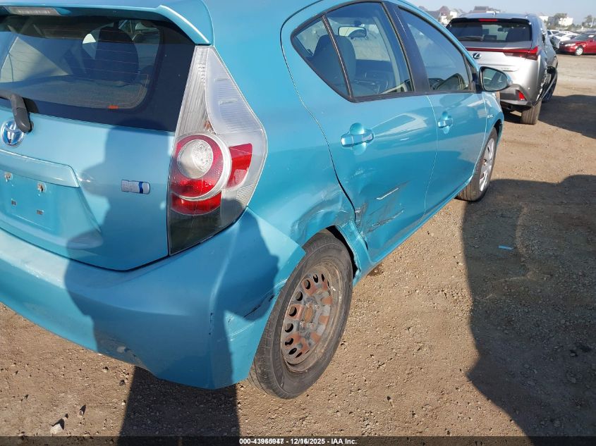 2013 Toyota Prius C Two VIN: JTDKDTB31D1034261 Lot: 43965947