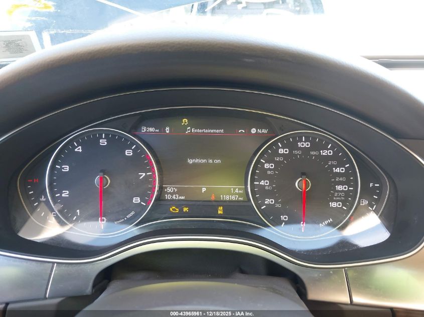 2012 Audi A6 3.0 Premium VIN: WAUGGAFC5CN075833 Lot: 43965961