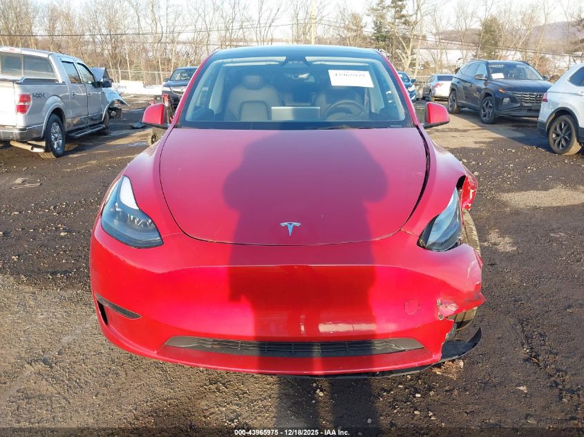 2023 Tesla Model Y Awd/Long Range Dual Motor All-Wheel Drive VIN: 7SAYGDEE0PA185057 Lot: 43965975