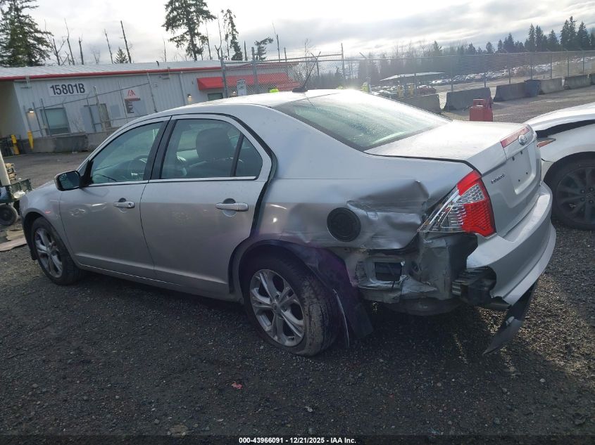 2012 Ford Fusion Se VIN: 3FAHP0HG3CR342908 Lot: 43966091