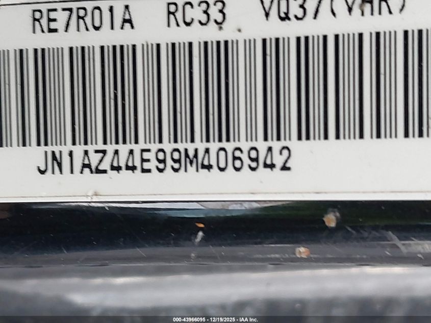 2009 Nissan 370Z Touring VIN: JN1AZ44E99M406942 Lot: 43966095