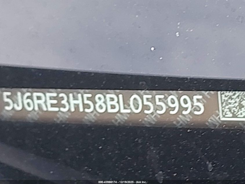 2011 Honda Cr-V Ex VIN: 5J6RE3H58BL055995 Lot: 43966174