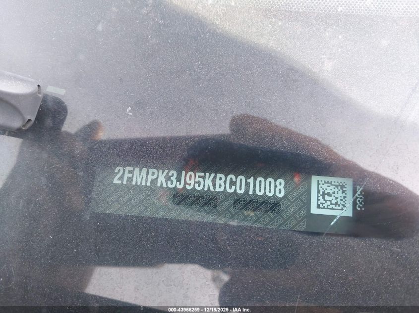 2019 Ford Edge Sel VIN: 2FMPK3J95KBC01008 Lot: 43966259