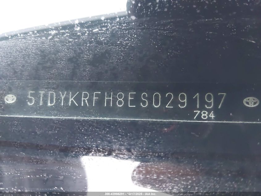 2014 Toyota Highlander Limited Platinum V6 VIN: 5TDYKRFH8ES029197 Lot: 43966291