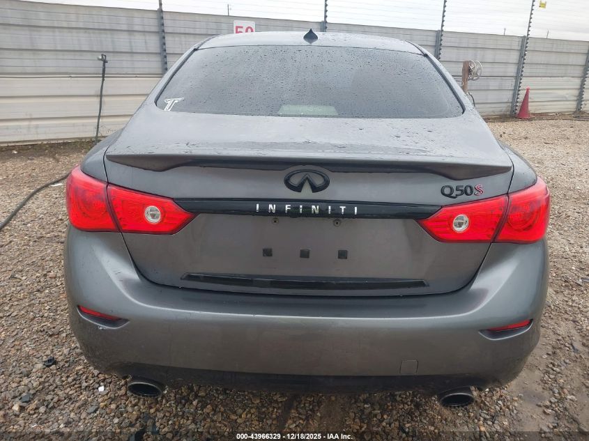 2016 Infiniti Q50 3.0T Red Sport 400 VIN: JN1FV7AP8GM420076 Lot: 43966329