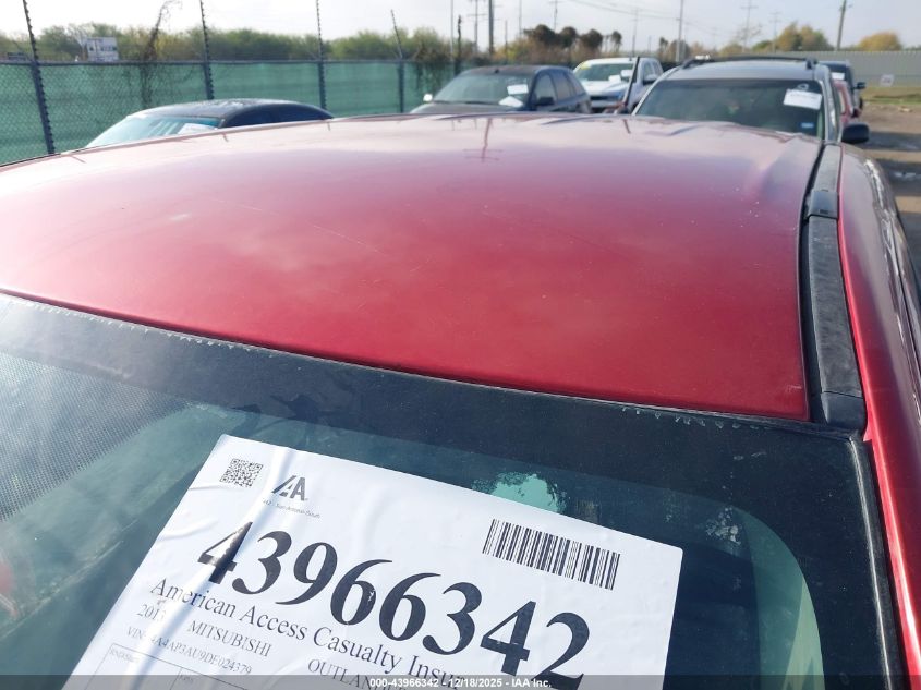 2013 Mitsubishi Outlander Sport Es VIN: 4A4AP3AU9DE024379 Lot: 43966342