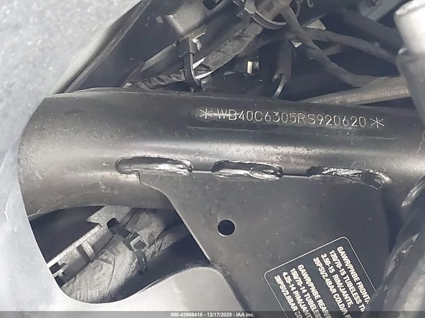 2024 BMW C 400 Gt VIN: WB40C6305RS920620 Lot: 43966418