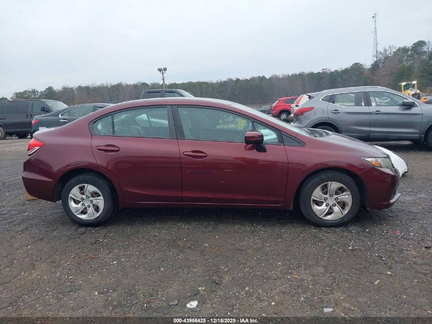 2015 Honda Civic Lx VIN: 19XFB2F54FE264535 Lot: 43966425