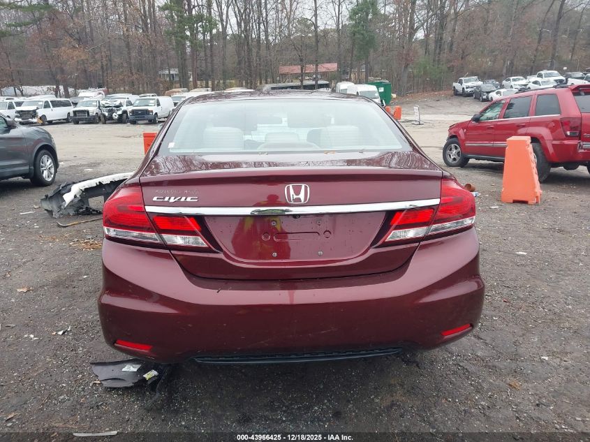 2015 Honda Civic Lx VIN: 19XFB2F54FE264535 Lot: 43966425