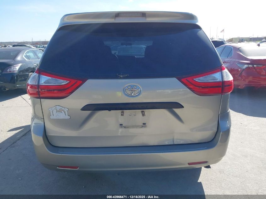 2016 Toyota Sienna L 7 Passenger VIN: 5TDZK3DC1GS718820 Lot: 43966471