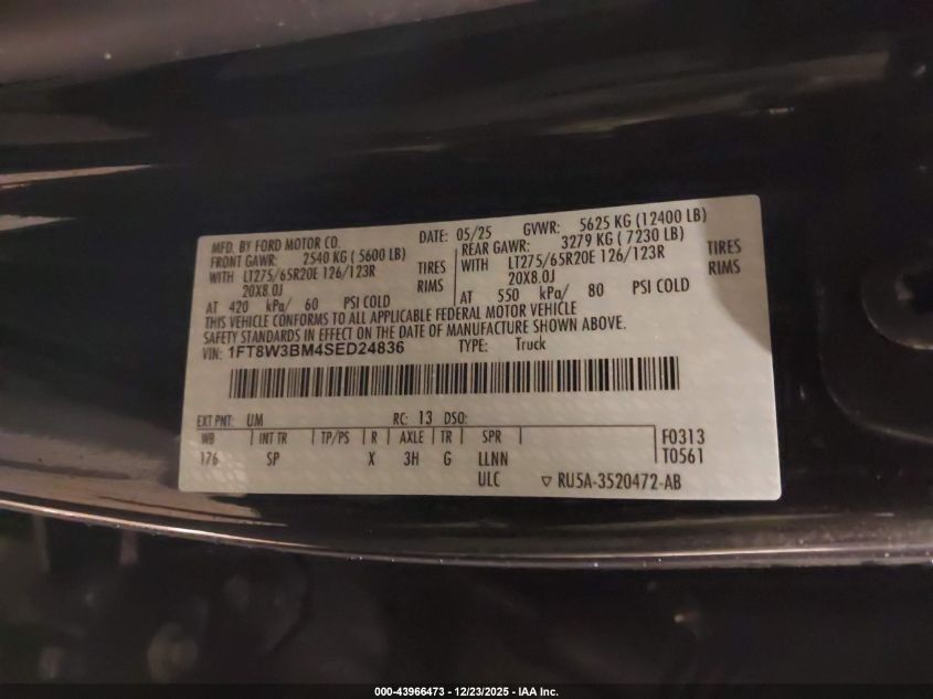 2025 Ford F-350 - 1FT8W3BM4SED24836